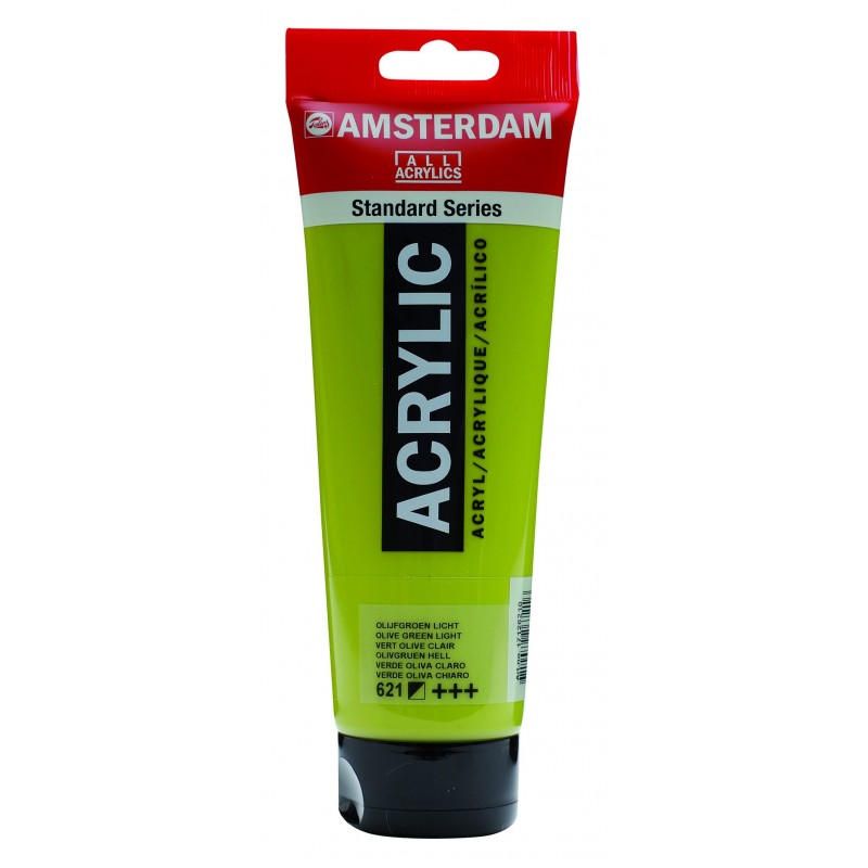 Akrylová barva AMSTERDAM acr olive green lt. 250 ml | Malířská Plátna CZ
