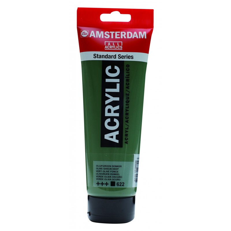 Akrylová barva AMSTERDAM acr olive green dp. 250 ml | Malířská Plátna CZ